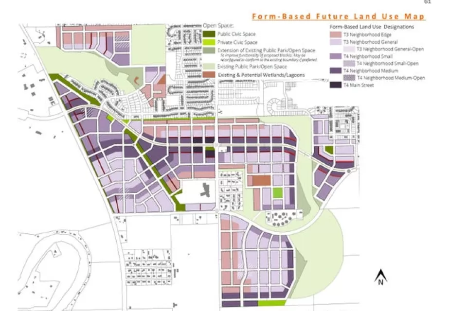 A map showing zoning for the South District in the city of Iowa City.